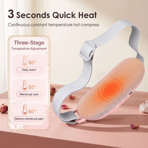 BloomWarm™ Pro Belt — Cordless Heat + Massage for Belly & Back — cordless period cramp heating and massage belt, drug-free menstrual pain relief, view 2 | Bloom Warm