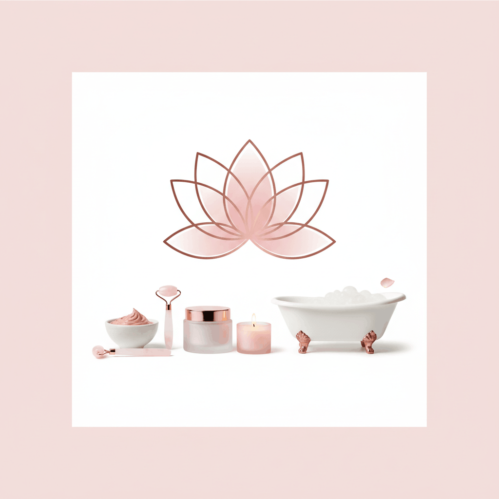 Bloom Warm self-care collection featuring women's wellness and pain relief products in blush pink
