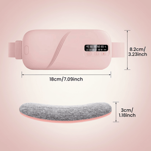 Bloom Warm menstrual heating pad dimensions 18cm x 8.2cm compact portable period pain relief belt