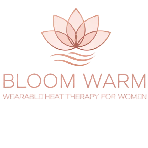Bloom Warm logo - wearable heat therapy for women period pain relief brand