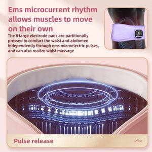 BloomWarm™ Ultra — EMS + Heat Period Relief Belt — EMS and heat period relief belt, electrical massage pulses for menstrual cramps, view 3 | Bloom Warm