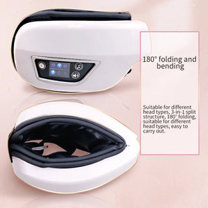 Bloom Warm™ Cordless Heated Eye Massager — Heat, Massage & Bluetooth — cordless heated eye massager with Bluetooth, air pressure headache and eye strain relief, view 5 | Bloom Warm