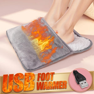 Bloom & Cosy™ USB Heated Foot Warmer — USB heated plush foot warmer pouch, cold feet relief with three heat levels, view 2 | Bloom Warm