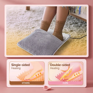 Bloom & Cosy™ USB Heated Foot Warmer — USB heated plush foot warmer pouch, cold feet relief with three heat levels, view 3 | Bloom Warm