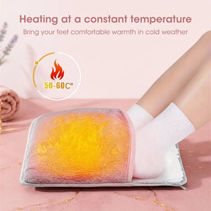 Bloom & Cosy™ USB Heated Foot Warmer — USB heated plush foot warmer pouch, cold feet relief with three heat levels, view 4 | Bloom Warm
