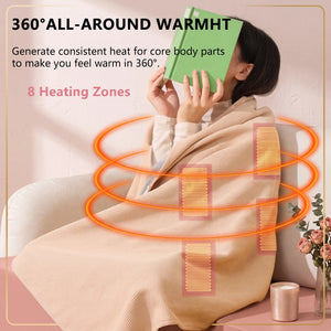 Bloom & Cosy™ Wearable Heated Shawl Blanket — wearable heated shawl electric blanket with three heat levels, cosy winter warmth, view 2 | Bloom Warm