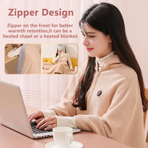 Bloom & Cosy™ Wearable Heated Shawl Blanket — wearable heated shawl electric blanket with three heat levels, cosy winter warmth, view 5 | Bloom Warm