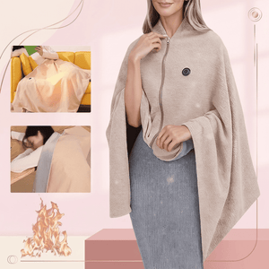 Bloom & Cosy™ Wearable Heated Shawl Blanket — wearable heated shawl electric blanket with three heat levels, cosy winter warmth, view 1 | Bloom Warm
