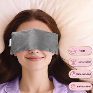 Bloom & Cosy™ Weighted Lavender Eye Pillow (Microwavable) — weighted microwavable lavender eye pillow for sleep, yoga and relaxation, view 2 | Bloom Warm