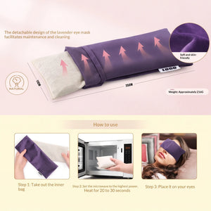 Bloom & Cosy™ Weighted Lavender Eye Pillow (Microwavable) — weighted microwavable lavender eye pillow for sleep, yoga and relaxation, view 3 | Bloom Warm
