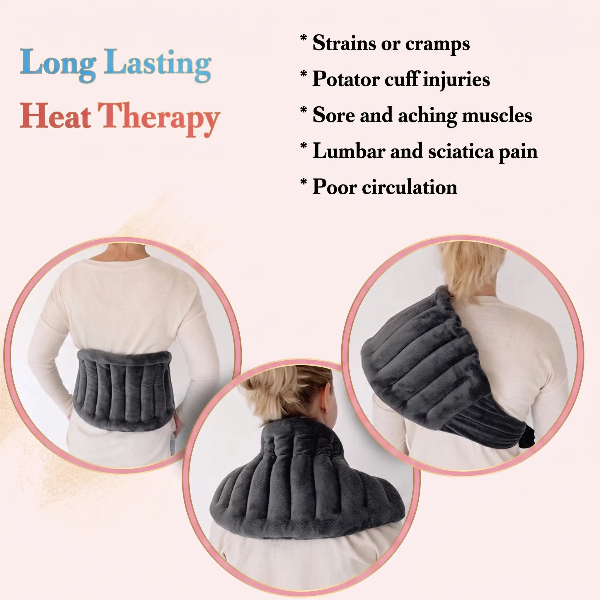 Bloom & Cosy™ Lavender Heat Plush — Microwavable Warm Hug — extra large microwavable lavender heat plush, warm weighted comfort wrap, view 2 | Bloom Warm