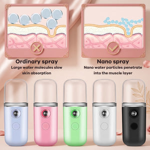 Bloom Mist™ Nano Facial Steamer & Cool Mister — portable nano facial steamer and hydrating face mister, travel skincare device, view 6 | Bloom Warm