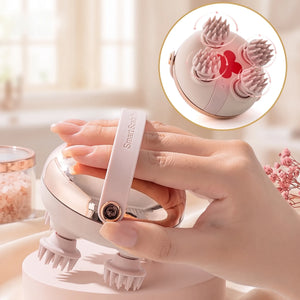 Bloom Calm™ Waterproof Electric Scalp Massager — waterproof electric scalp massager with kneading heads, headache and tension relief, view 1 | Bloom Warm