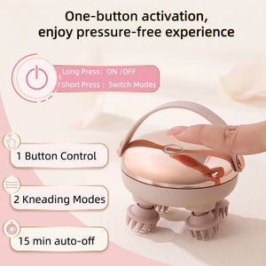 Bloom Calm™ Waterproof Electric Scalp Massager — waterproof electric scalp massager with kneading heads, headache and tension relief, view 4 | Bloom Warm