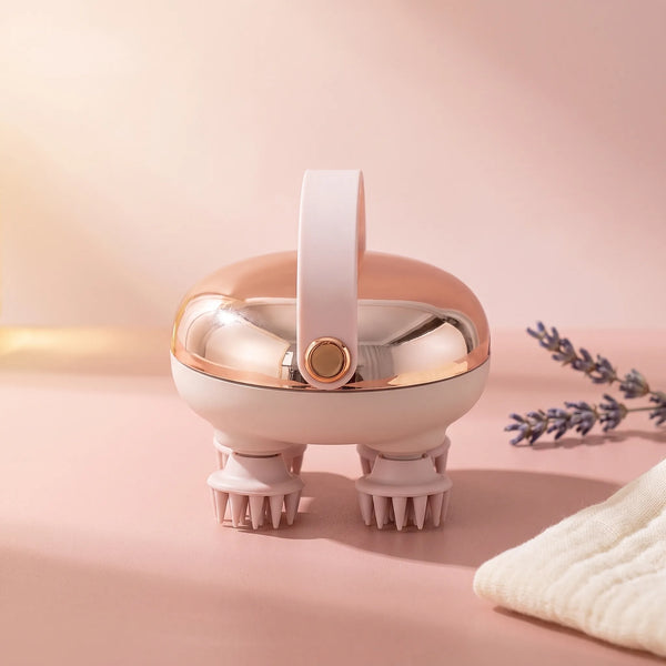 Bloom Calm™ Waterproof Electric Scalp Massager — waterproof electric scalp massager with kneading heads, headache and tension relief | Bloom Warm