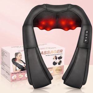 BloomWarm™ Shiatsu Neck & Shoulder Massager with Heat — shiatsu neck and shoulder massager with heat, deep kneading muscle tension relief, view 1 | Bloom Warm