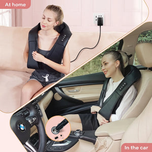 BloomWarm™ Shiatsu Neck & Shoulder Massager with Heat — shiatsu neck and shoulder massager with heat, deep kneading muscle tension relief, view 6 | Bloom Warm