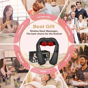 BloomWarm™ Shiatsu Neck & Shoulder Massager with Heat — shiatsu neck and shoulder massager with heat, deep kneading muscle tension relief, view 7 | Bloom Warm